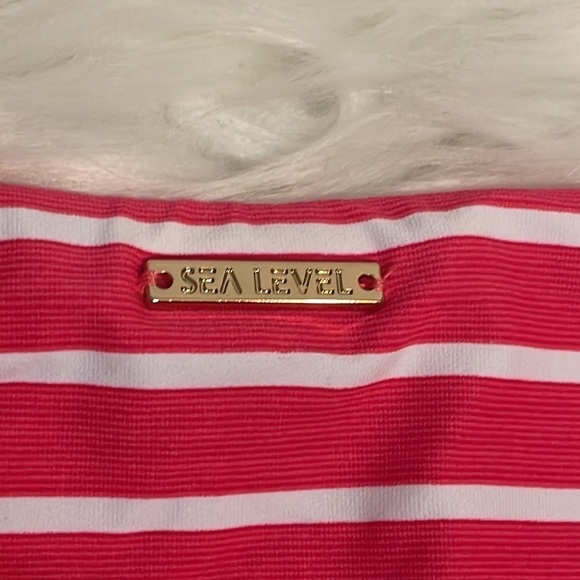 Sea Level Swim Australia bikini bottom Barbie pink White stripe New Sz 8 - Picture 4 of 5